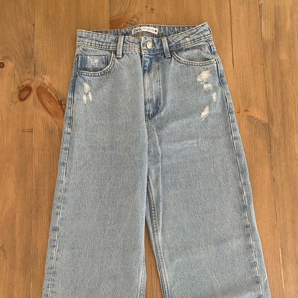 Zara Full Length Split Jeans NWOT - Picture 4 of 4